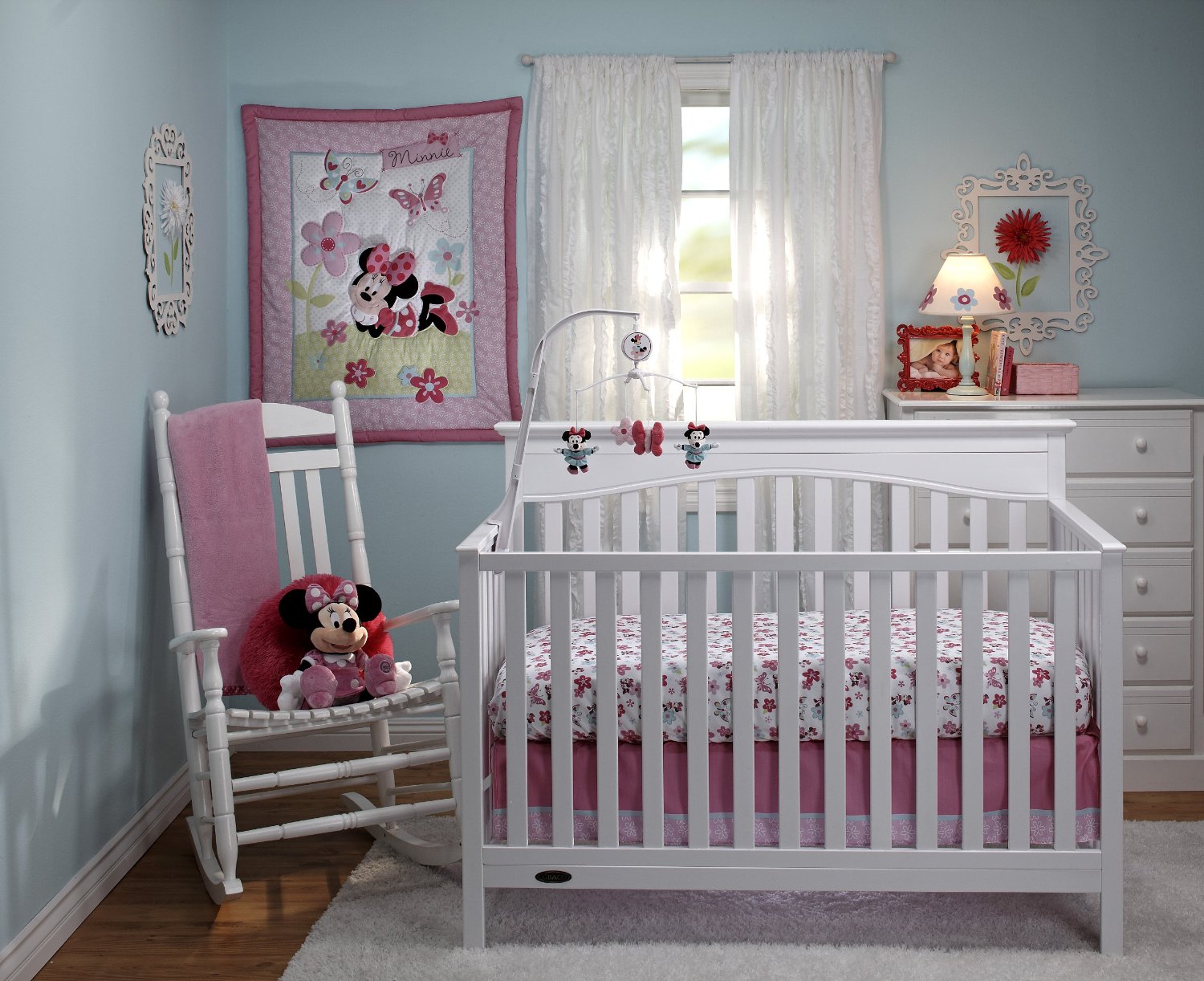minnie mouse baby crib bedding set